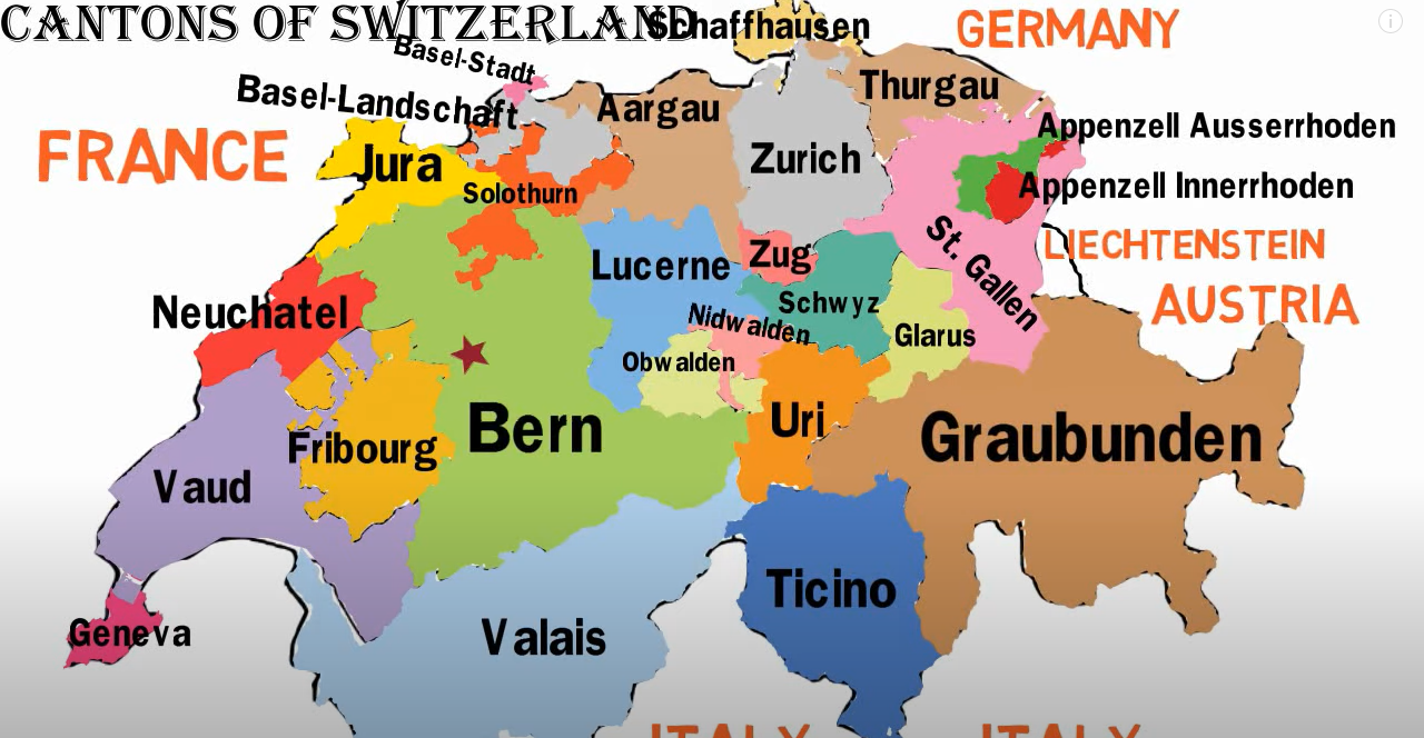 List Of Cantons In Switzerland 